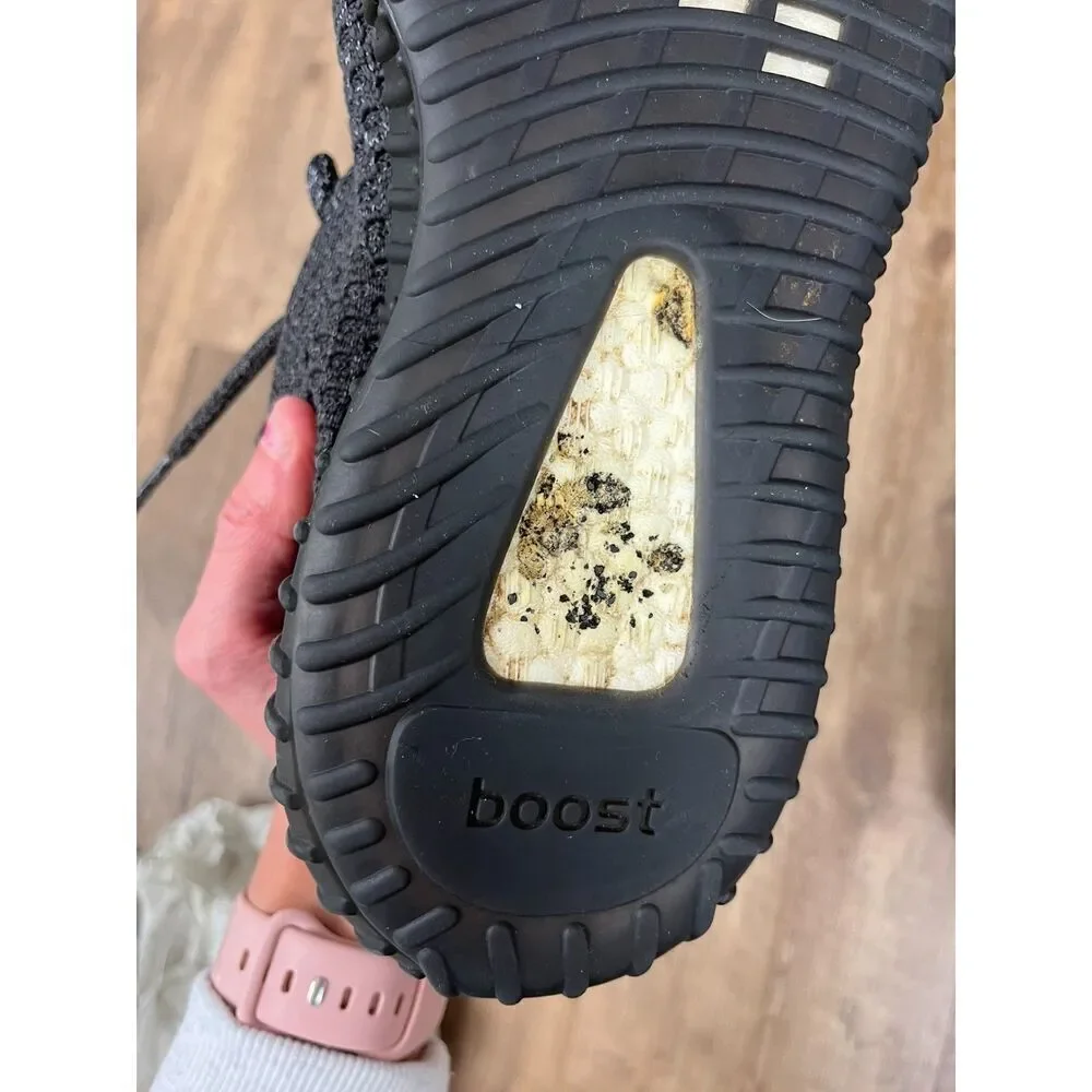 Adidas Yeezy Boost 350 V2 Static Black Reflective FU9007 Shoes Men's 9 *READ
